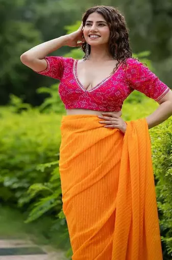 Printed Cotton Saree Blouse