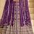 Purple chinon heavy sequins anarkali with skirt & dupatta