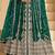 Green chinon heavy sequins anarkali with skirt & dupatta