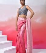 Embellished Sleeveless Padded Tissue Saree Blouse