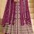Wine chinon heavy sequins anarkali with skirt & dupatta