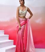 Women Embroidered Sequined Mirror Work Saree Blouse