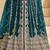 Teal chinon heavy sequins anarkali with skirt & dupatta
