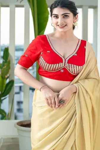 Embroidered Sweeteart Neck Saree Blouse