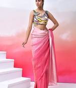 Women Embellished V Neck Padded Saree Blouse