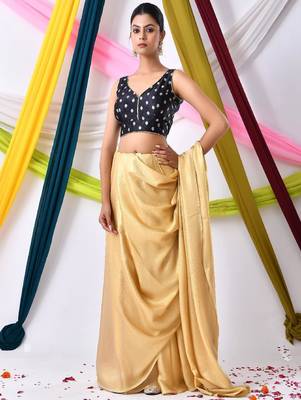 Woven Designed V Neck Saree Blouse 1