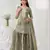 green embroidered georgette sharara suit