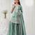 Sea green embroidered georgette sharara suit stitched