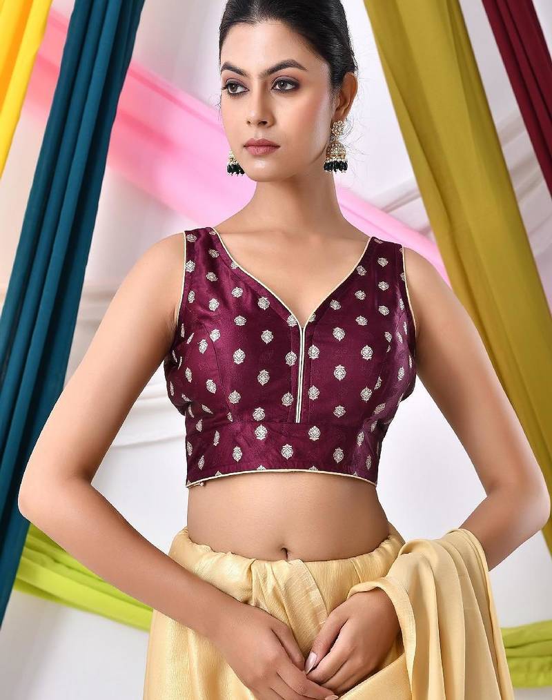 Woven Designed Saree Blouse