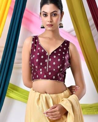 Woven Designed Saree Blouse 5