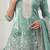 Sea green embroidered georgette sharara suit stitched