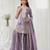 lavender embroidery sequins work georgette sharara suit