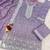 lavender embroidery sequins work georgette sharara suit
