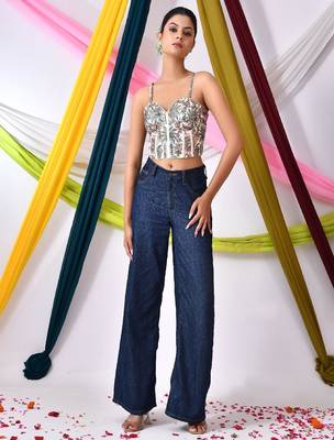 Embroidered Corset Saree Blouse 1