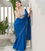 Women Embellished Sweetheart Neck Saree Blouse