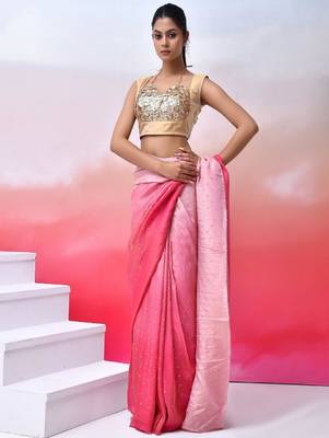 Women Embellished Sequined Masaba Cut Saree Blouse 1