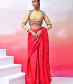 Women Woven-Designed  Saree Blouse