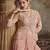 Pink colour embroidered net palazzo style salwar suit- Full Stitched free size