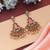 Pink color kundan earrings