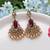 Maroon color kundan earrings