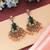 Green color kundan earrings