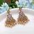 Light purple color kundan earrings