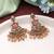Pink color kundan earrings