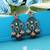 Black color kundan earrings
