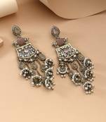 Pink color kundan earrings