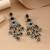 Black color kundan earrings