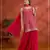 Red color embroideried faux georgette semi stitched salwar suit