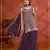 Dark purple color embroideried faux georgette semi stitched salwar suit