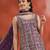 Dark purple color embroideried faux georgette semi stitched salwar suit