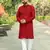 Men's  heavy rayon chikan work kurta set     red | festive wedding ethnic wear