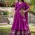 Raani pink Chanderi Plain Chaniya Choli with Rich Zari Weaving