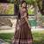Brown Chanderi Plain Chaniya Choli with Rich Zari Weaving