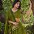 Green Chanderi Plain Chaniya Choli with Rich Zari Weaving