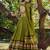 Green Chanderi Plain Chaniya Choli with Rich Zari Weaving