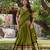 Green Chanderi Plain Chaniya Choli with Rich Zari Weaving