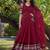 Red Chanderi Plain Chaniya Choli with Rich Zari Weaving