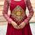 Reyon Embroidered & Printed Semi-Stitched Gown with Dupatta     Maroon | Up to 42 Size | 56" Length