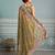 delightful peach embroidered frendy net bridal saree with blouse