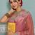 bewitching peach embroidered frendy net traditional saree with blouse