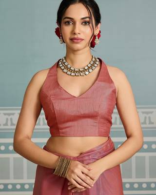 fetching lavender embroidered frendy net wedding saree with blouse 4