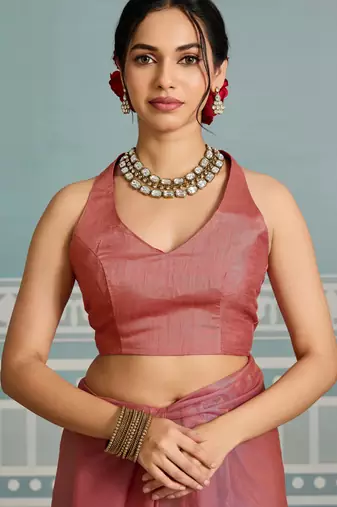 fetching lavender embroidered frendy net wedding saree with blouse