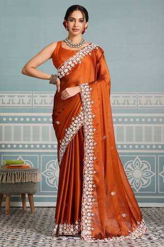 glamorous rani pink embroidered black rangoli silk blend bridal saree with blouse