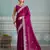 graceful purple embroidered black rangoli silk blend traditional saree with blouse