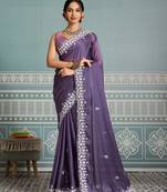 charming mustard embroidered twill net wedding saree with blouse