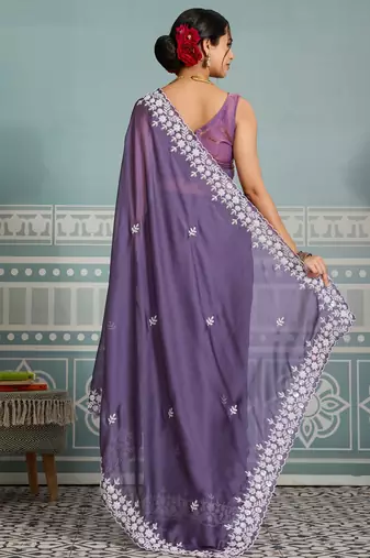 charming mustard embroidered twill net wedding saree with blouse