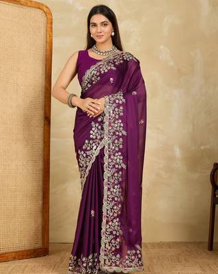 comely mustard embroidered black rangoli  silk blend  bridal saree with blouse 1